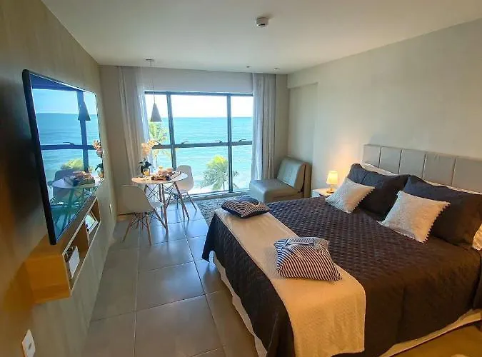 Apartamento Estiloso Com Vista Mar no Ritz Suítes.